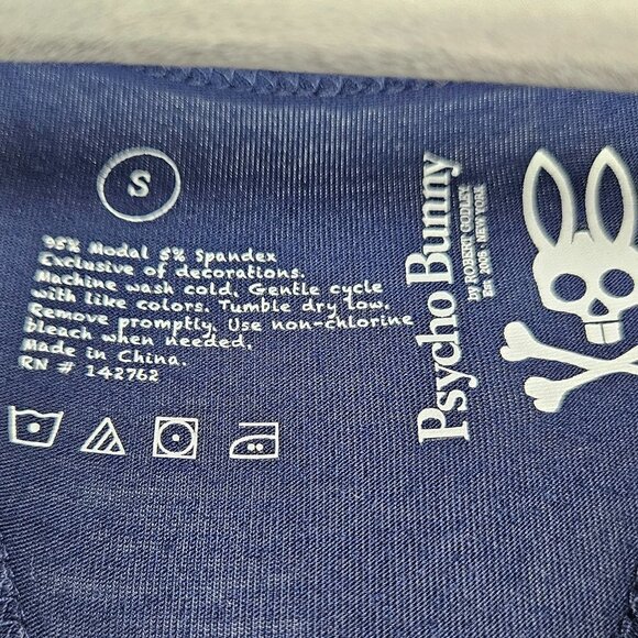 Psycho Bunny Navy Blue Logo Racer Back Tank Top S - Picture 4 of 6